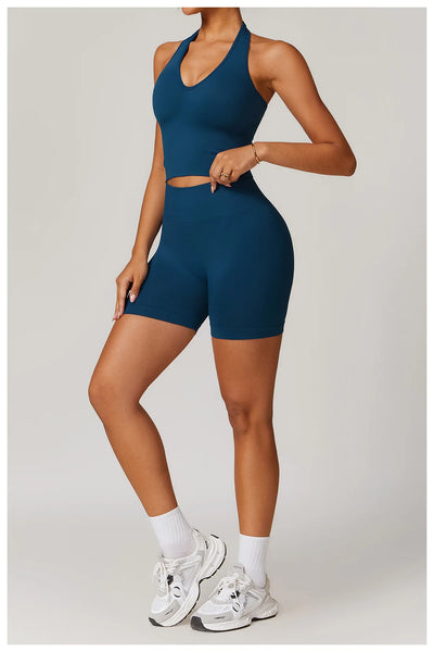 Seamless Athletic Wear Women's Clothes 2 Pieces Yoga Set Workout Sportswear Gym Clothing High Waist Leggings Fitness Sports Suit