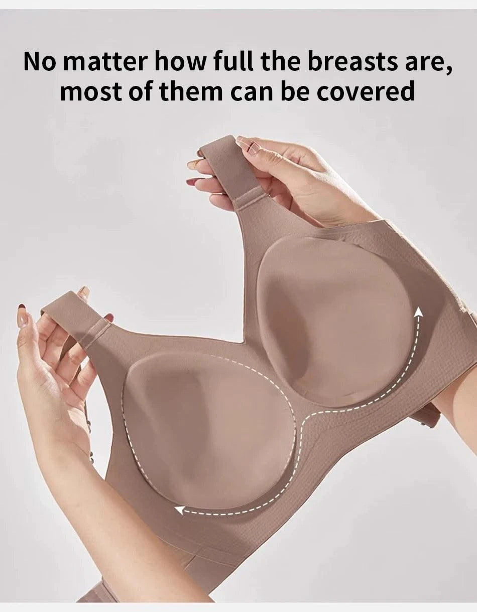 Maternity Bra Full Coverage Bralette for Large Bust Women Seamless Minimizer Bra with Wide Band Anti-Slip Adjustable Straps
