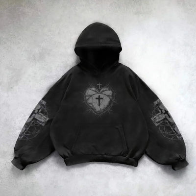 High Street Y2K Zipper Hoodie Graphic Print Rock Gothic Zip Up Hooded Sweatshirt Harajukus Streetwear Vintage Pullover hoodies