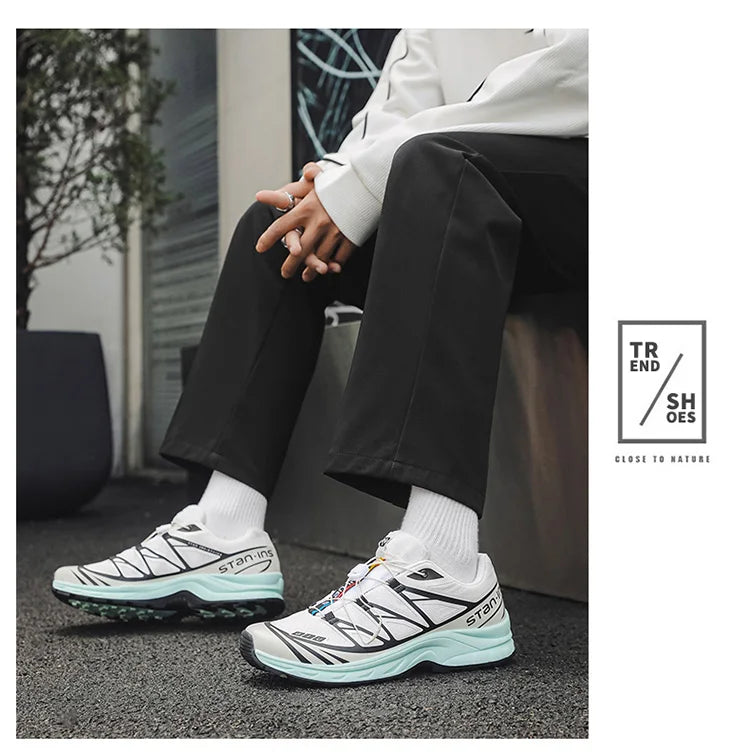 Athletic Shoes For Men Outdoor Hiking Boots New Product Fashion Men Casual Shoes Light Running Sneakers Breathable Elastic Band