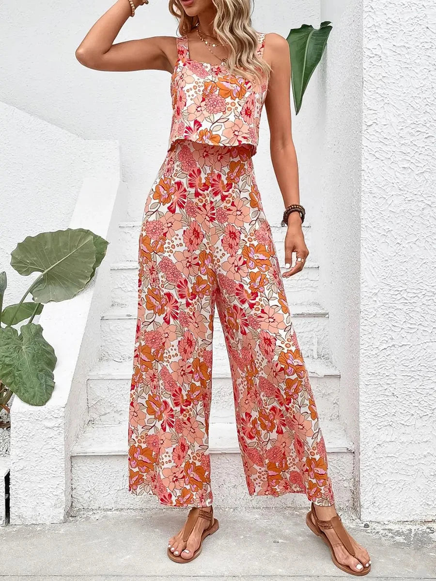 Summer Women's Print Jumpsuits,Sexy Halter Beach Long Jumpsuits,Jump Suit Woman,Jumpsuit Women Sexys,New 2025 Clothes,Rompers