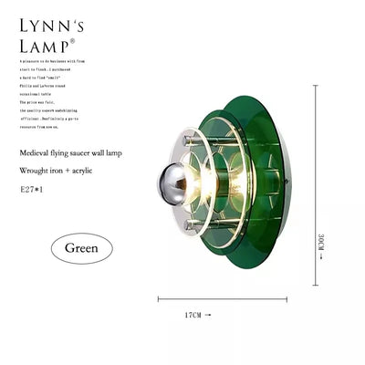 Creative Artist Home Decor Lamp Modern UFO Flying Saucer Wall Lamps Medieval Bedroom bedside Living Room Wall Hanging Lights LED