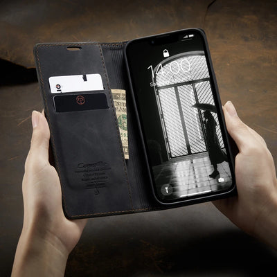 Flip Wallet Case for iPhone 16e 2025 Magnetic Folio Leather Cover with Card Holder Kickstand Shockproof Durable Protective Shell