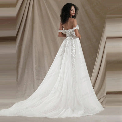 Wedding Dresses Women's A Line Off Shoulder Bridal Gown