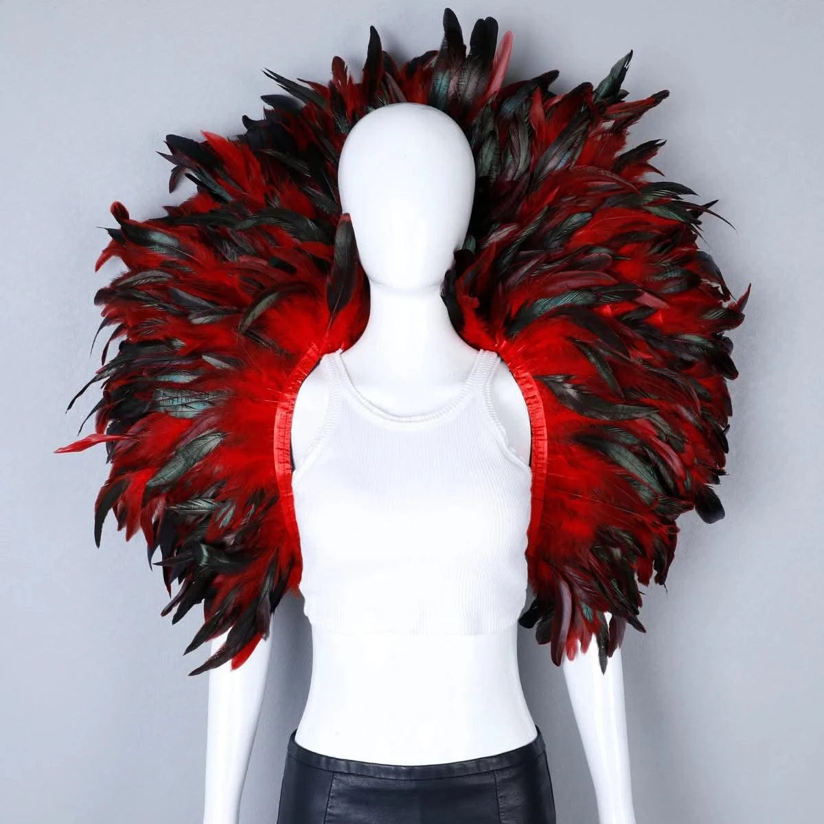 Designer Feather Scarf  (Punk, Halloween, Carnival, Masked Ball Party )Accessory