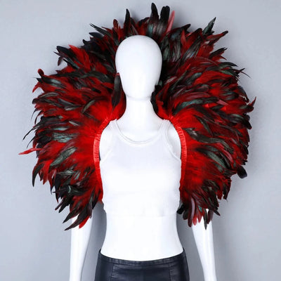 Designer Feather Scarf  (Punk, Halloween, Carnival, Masked Ball Party )Accessory