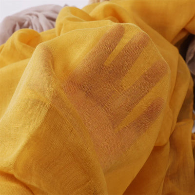New Cotton Linen Scarf For Women Girls Students Autumn Classic Solid Color Scarves Retro Soft Foulard Viscose Female Wrap Shawls