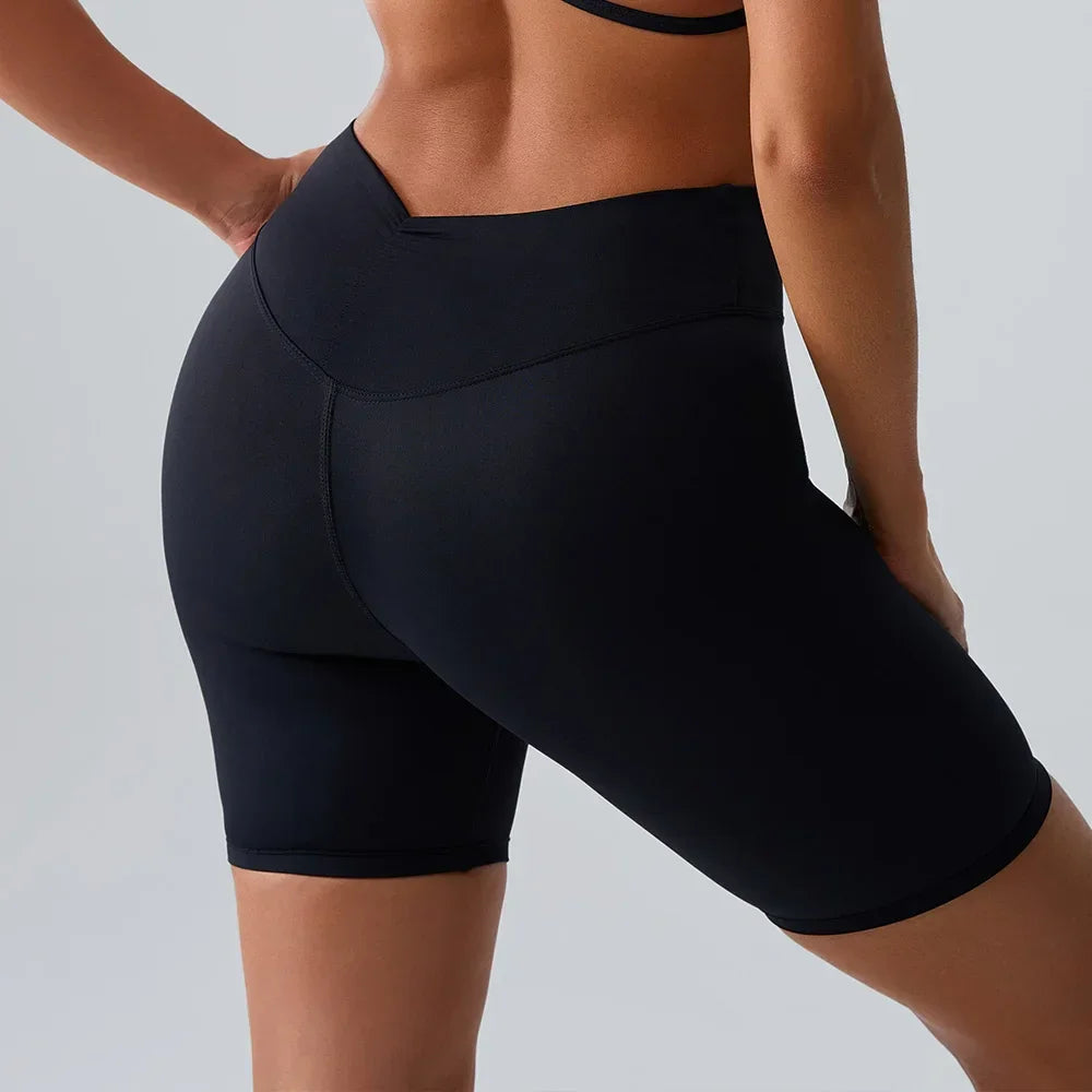 Women Sports Biker Shorts Women High Waist Yoga Shorts Cycling Shorts Push Up Fitness Leggings Tummy Control Yoga Slim Shorts