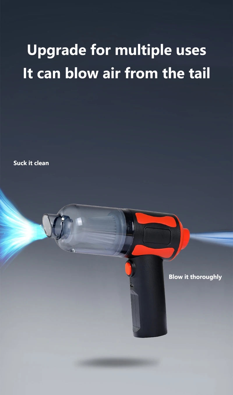 Portable Car Vacuum Cleaner  Wireless Handheld High Power Auto Vacuums Pet Home & Car Dual Use Vacuum Cleaners Low Noise USB NEW