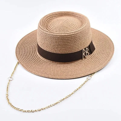 Summer Straw Hats for Women Ribbon Decoration Elegant Ladies Party Dress Hats Travel Beach Sun Hat Chapeau Femme