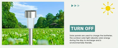 Outdoor Solar Lights Garden Lamp Solar Powered Waterproof Landscape Path LED Light for Yard Backyard Lawn Patio Decorative