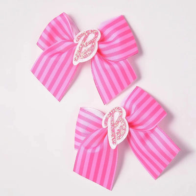 2 women's pink thread webbing with green onion powder lettering two ear clip Fashion personality cheapest items available girl m