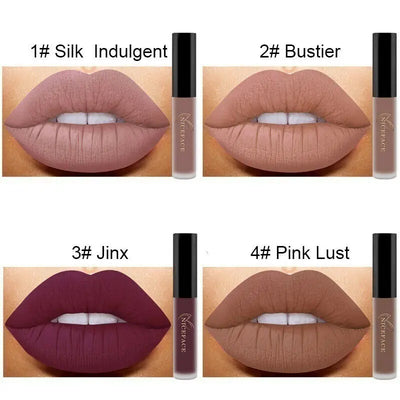NICEFACE 34 Color Lip Gloss Waterproof Nude Matte Liquid Lipstick Moisturizing Long Lasting Lipgloss Lip Makeup Beauty Cosmetics