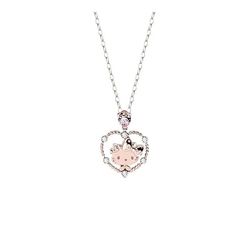 Sanrios Luxury Necklaces Anime Hellokitty Cinnamoroll Clavicle Chain Necklace for Women Jewelry Wedding Party Birthday Girl Gift