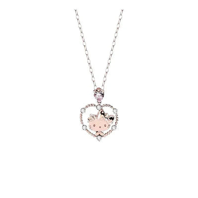 Sanrios Luxury Necklaces Anime Hellokitty Cinnamoroll Clavicle Chain Necklace for Women Jewelry Wedding Party Birthday Girl Gift