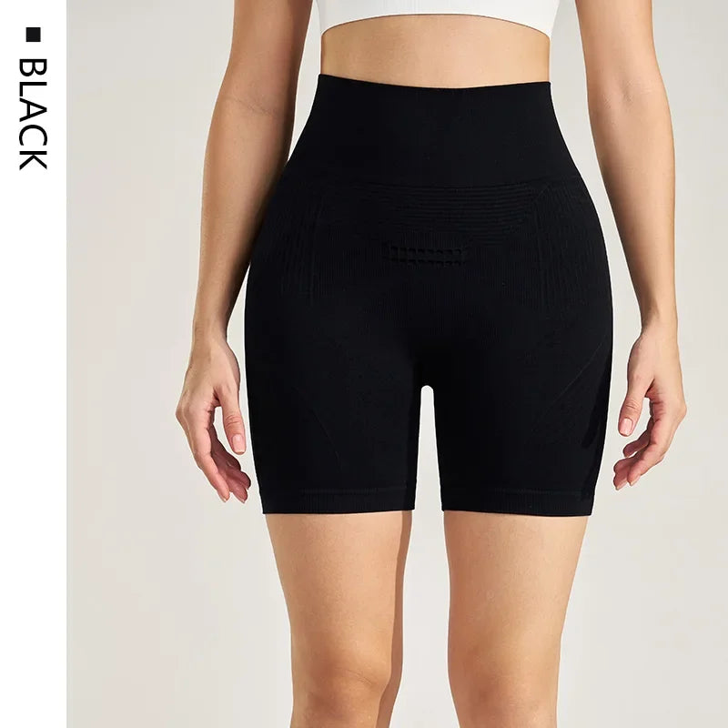 Sports Outdoor Yoga Pants Three Quarter Pants Shorts High Waist Peach Lift Hip Fitness Bottoms Women Leggings