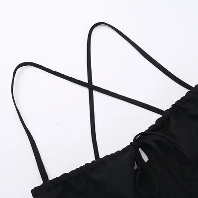BOOFEENAA Halter Backless Maxi Long Dress Sexy Vacation Outfits White Black Summer Dresses for Women Clothes 2024 C66-CH28