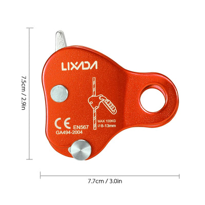 Climbing Ascender Arborist Climbing Rope Protection Belay Device Grip Outdoor Climbing Rigging 8-13MM Rope Mountain Climbing