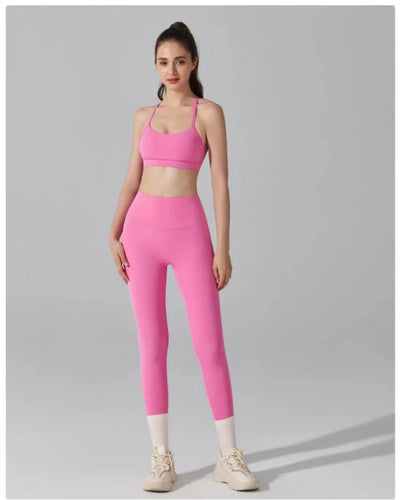 Women's Matching Activewear Set Sports Bra & High Waist Leggings 2-Piece Workout Outfit Gym Clothes for Yoga, Running & Fitness