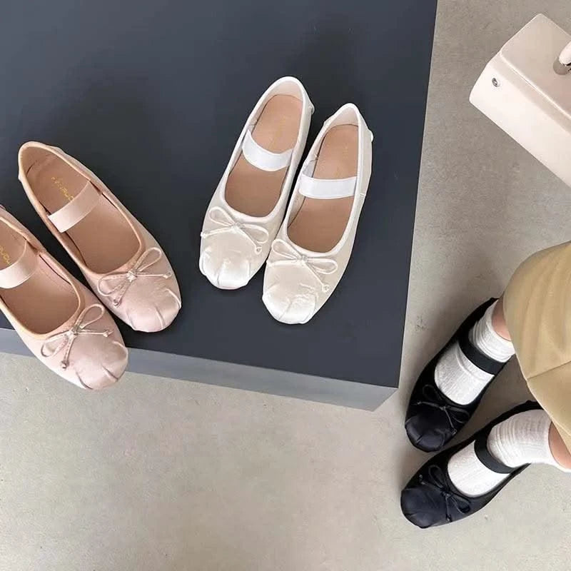 Women Butterfly-Knot Lolita Ladies Ballet Flats In Casual shoes, Sandals  Slides
