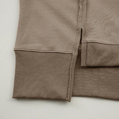 Oversized 100% Cotton Women Sweatshirts Long Sleeve Patchwork Open Side Streetwear Harajuku Pullovers Autumn Clothes For Women