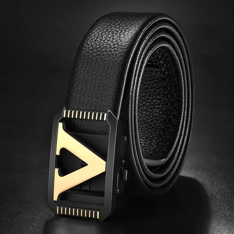 Men's Designer High quality Genuine Leather Belts Letter 'V' | Classic Exquisite Waist Strap