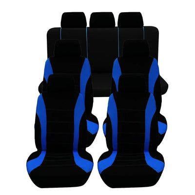 Seat Covers 9pcs Set Car Cushion Auto Accessories Seat Protect Five-Seat Universal Black Gray Blue Red