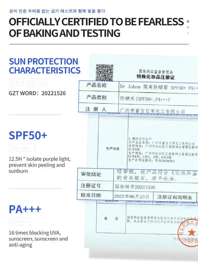 SPF 50+ Sunscreen Long Lasting & Waterproof Sun Protection Cream Moisturizing Non Sticky ultraviolet-proof For Face & Body