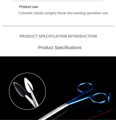 Facial Flap Dissector Scissors Face Lift Dissection Scissors Insert with Speculated Super Cut Tips SMAS  Dissector