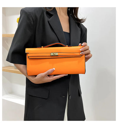 Elegant Classic Leather Handbag For Ladies - With Inner Compartments High Quality By Famous Designer Brand