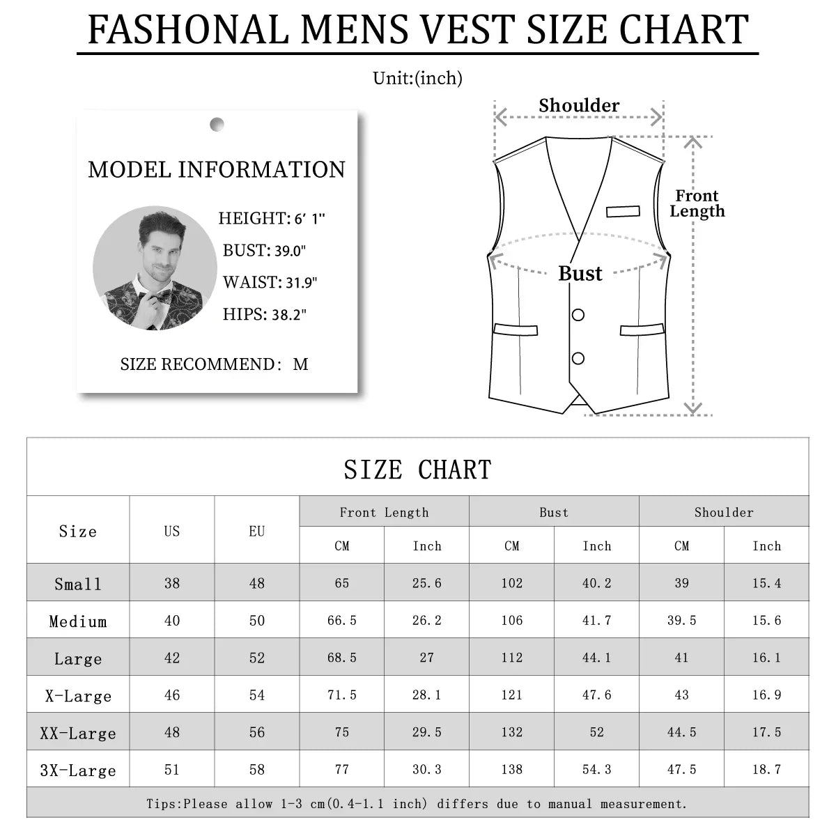 Mens Suit Vest Male Business Formal Wedding Office Birthday Party Outfit Set  Easter Church Jacket Black Waistcoat
