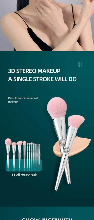 Makeup Brushes Set Private Label Pink Synthetic Hair Foundation Powder Contour Eyeshadow Make up Brushes