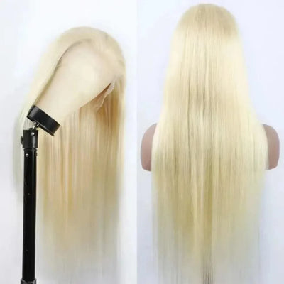 13x6 Bone Straight  Lace Frontal Honey Colored Human Hair Wig 613 Blonde Transparent Lace Front Closure Wigs for Black Women