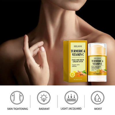 Turmeric Face & Neck Cream Stick Lift & Tighten Skin to Lighten Neck Lines Face  Care Moisturizing Beauty Cream