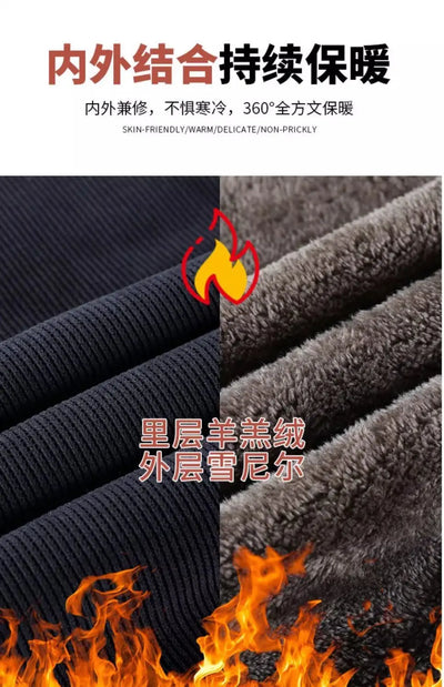 Winter Wide Leg Pants Women Autumn Plush Pants Women Extra Thick Lamb Fleece Warm Straight Korean Pants Joggers Women