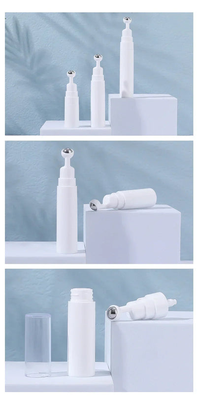 Eye Roller Massage Bottle Eye Cream Applicator with Steel Ball Empty Refillable Lotion Essential Oil Vacuum Travel Container