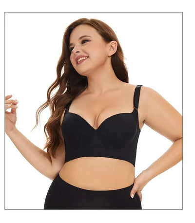 Dimmkof Full Back Coverage Push up Bras Women's Hide Back Fat Deep Cup Shapewear Fat Smoothing Uplift Underwire Bra For Big Bust