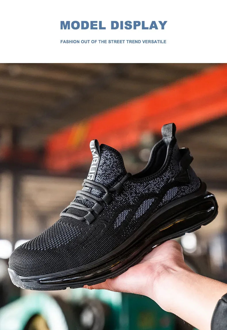 Non Slip Lightweight Breathable Sneakers for Women Steel Toe Indestructible Safety Shoes Anti-puncture Protection Safety Shoes