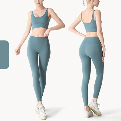 2 Piece Yoga Clothes Women's Tracksuit Athletic Wear Pilates Fitness Yoga Set Tight-fitting Running Underwear Fitness Suit👚👚