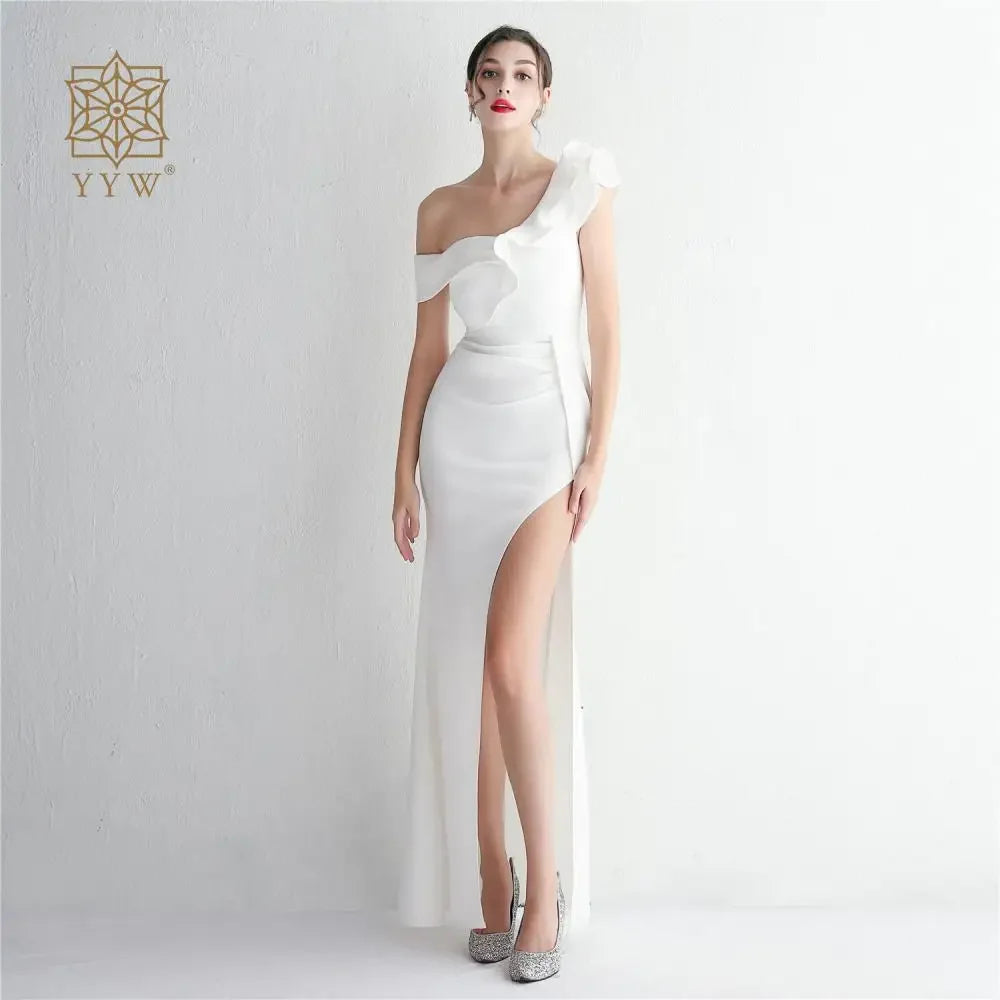 Long Wedding Godmother Dress Evening Woman Party Stain Dresses Burgundy Sexy Mermaid Maxi Ball Gown Luxury Dress Birthday Gown