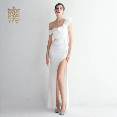 Long Wedding Godmother Dress Evening Woman Party Stain Dresses Burgundy Sexy Mermaid Maxi Ball Gown Luxury Dress Birthday Gown