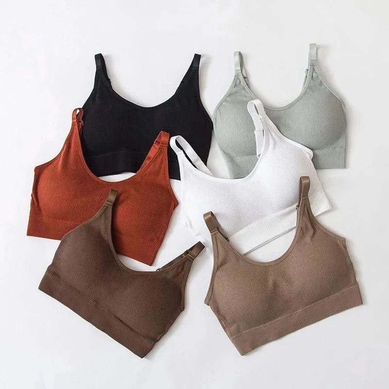 Women's Tube Top Crop Seamless Back Outdoor Sports Underwear Bra