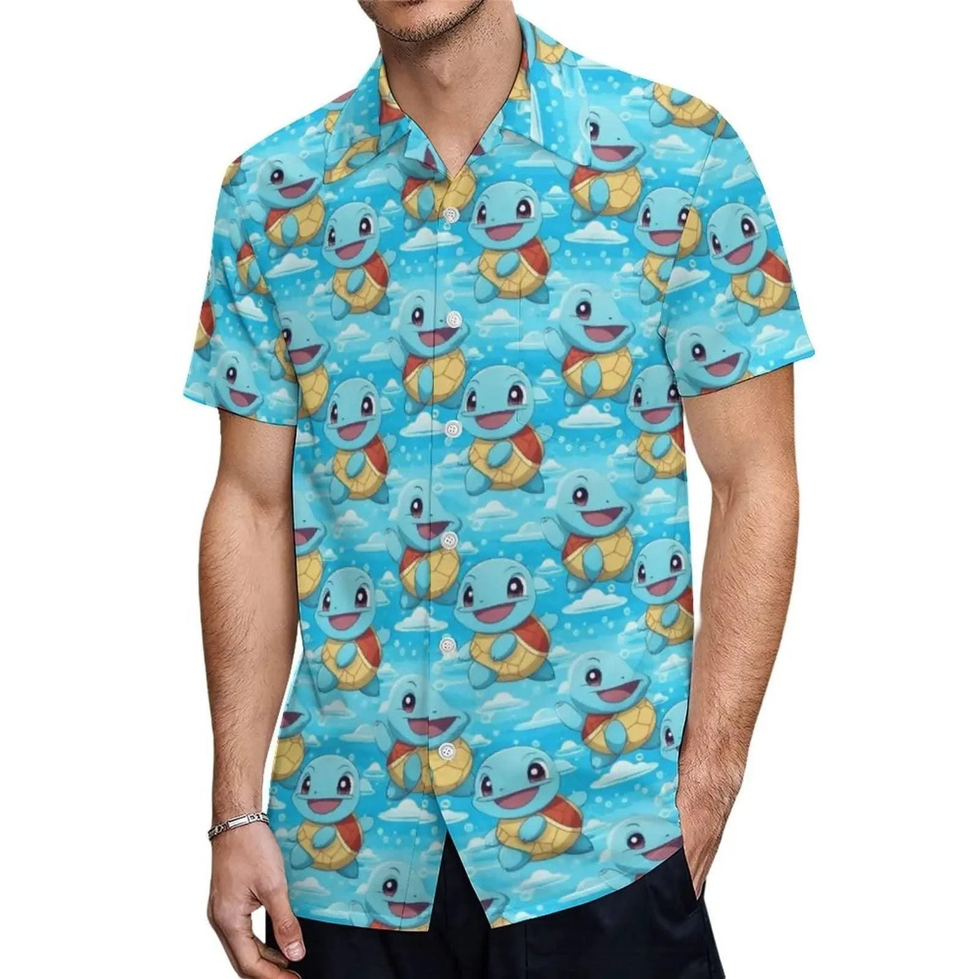Summer Men's Shirt Cute Animal Print  Shirt