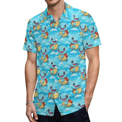 Summer Men's Shirt Cute Animal Print  Shirt