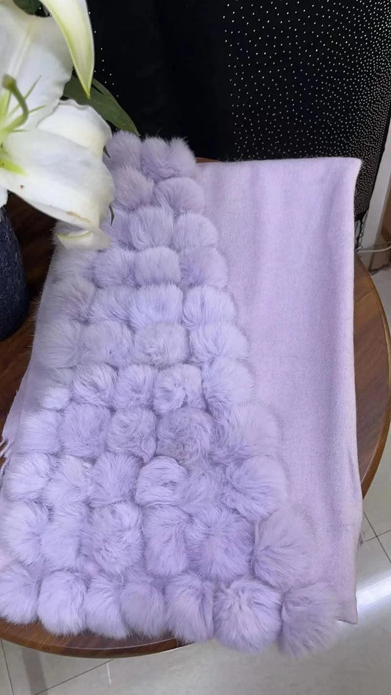 Winter Thick  Genuine Rabbit Fur Scarf for Women