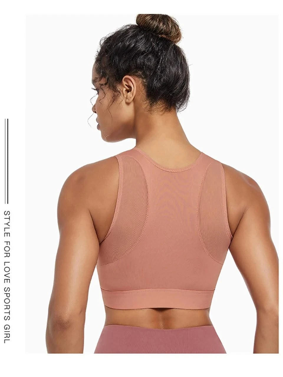 Plus Size Sports Bra for Women High-Strength Shock-Absorbing Gathering Top Running Zipper No Steel Bracket Underwear Yoga Vest