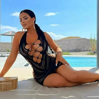 Summer Dress women summer dresses hot black mesh estidos de verano mujer sexy club beach nightdress hot robe kimino
