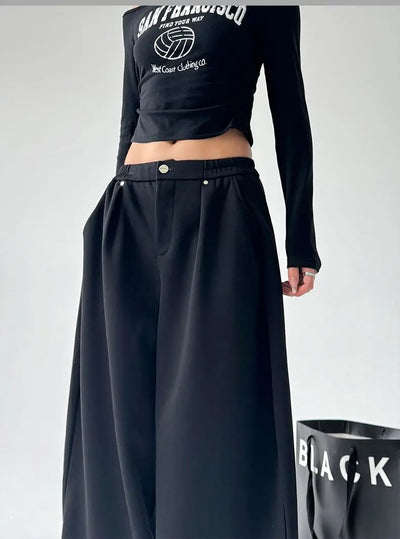 Wide Leg Pants Women's Autumn and Winter New Loose Sports Casual Pants