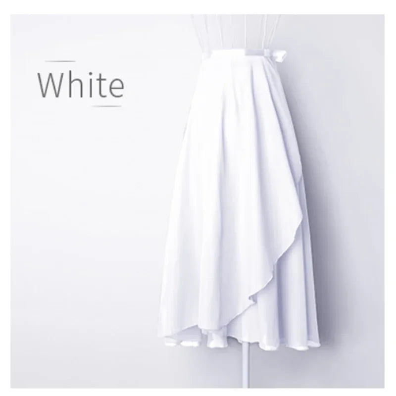 Chiffon Ballet Tutu Dance Skirt Dance Skate Wrap Scarf Gymnastics Ballerina Lyrical Long Ballet Skirt Ballet Dance Dress Women