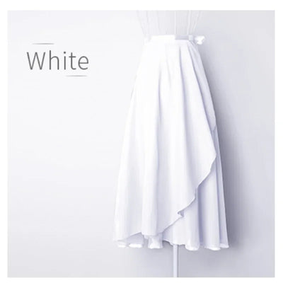 Chiffon Ballet Tutu Dance Skirt Dance Skate Wrap Scarf Gymnastics Ballerina Lyrical Long Ballet Skirt Ballet Dance Dress Women